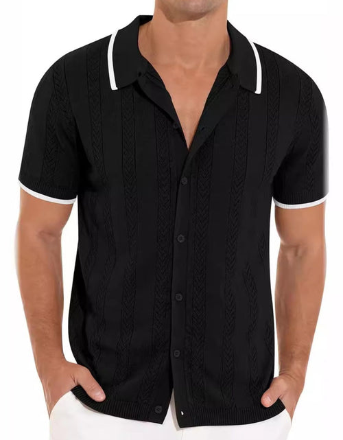 Load image into Gallery viewer, Men's Full Size Button Down Short Sleeve Shirt Plus Size
