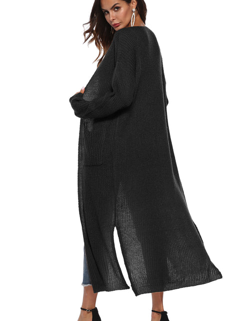 Load image into Gallery viewer, Long Sleeve Open Front Buttoned Cardigan
