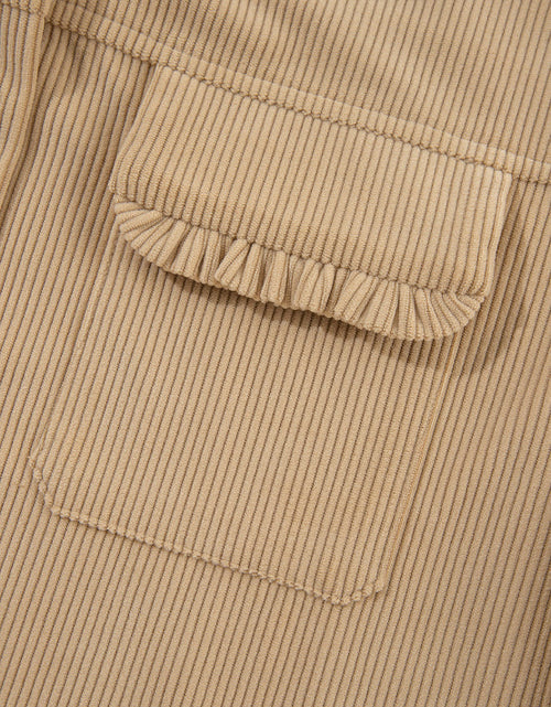 Load image into Gallery viewer, Frill Button Up Long Sleeve Shacket
