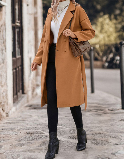 Load image into Gallery viewer, Perfee Dropped Shoulder Tie Waist Coat
