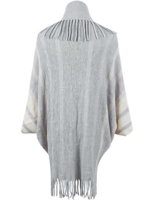Load image into Gallery viewer, Fringe Detail Open Front Poncho
