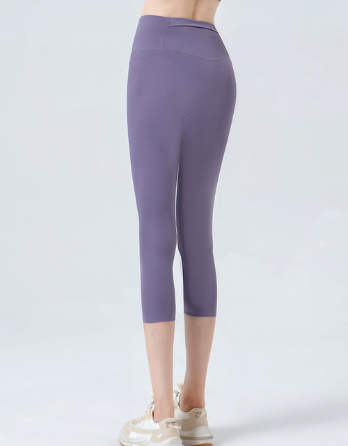 Load image into Gallery viewer, Wide Waistband Cropped Sports Leggings

