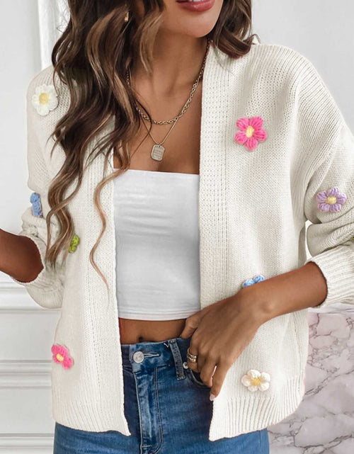 Load image into Gallery viewer, Floral Long Sleeve Open Front Cardigan

