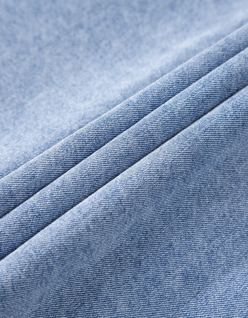 Load image into Gallery viewer, Button Down Short Sleeve Denim Dress
