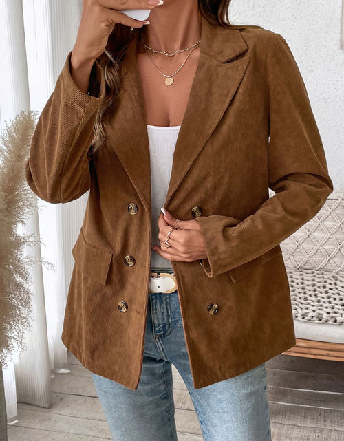 Load image into Gallery viewer, Perfee Decorative Pocket Flap Lapel Collar Long Sleeve Outerwear
