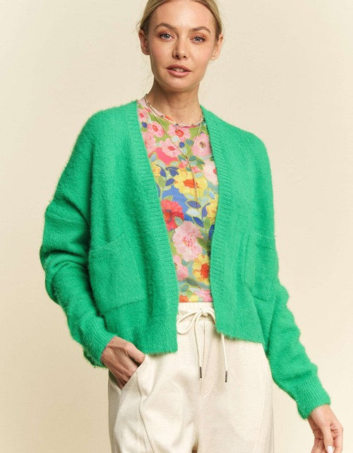 Load image into Gallery viewer, Davi &amp; Dani Open Front Drop Shoulder Cardigan
