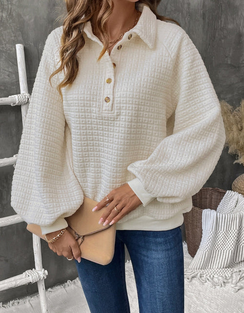 Load image into Gallery viewer, Perfee Half Button Long Sleeve Sweatshirt
