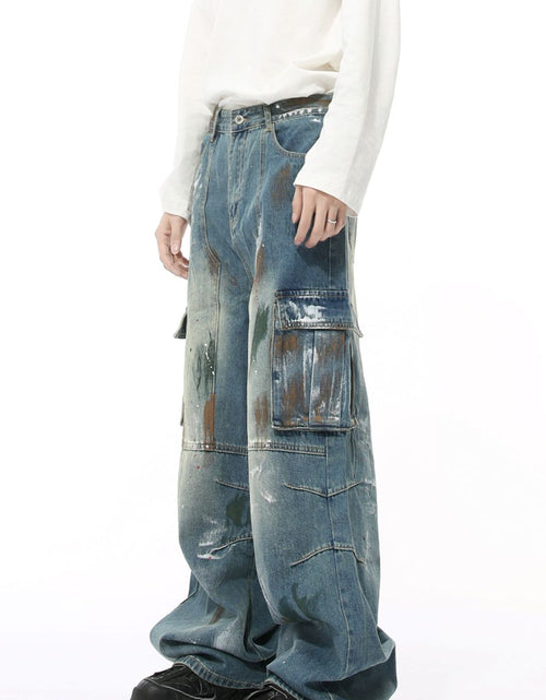 Load image into Gallery viewer, Waste Soil Style Jeans with Cargo Pockets
