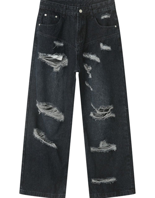Load image into Gallery viewer, Distressed Wide Leg Pocketed Men's Jeans
