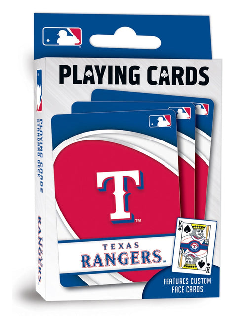 Load image into Gallery viewer, Texas Rangers Playing Cards - 54 Card Deck by MasterPieces Puzzle Company INC
