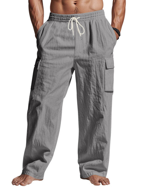 Load image into Gallery viewer, Men's Full Size Drawstring Pants with Pockets Plus Size
