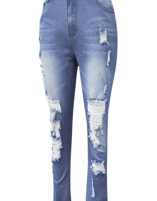 Load image into Gallery viewer, Full Size Distressed Skinny Jeans Plus Size

