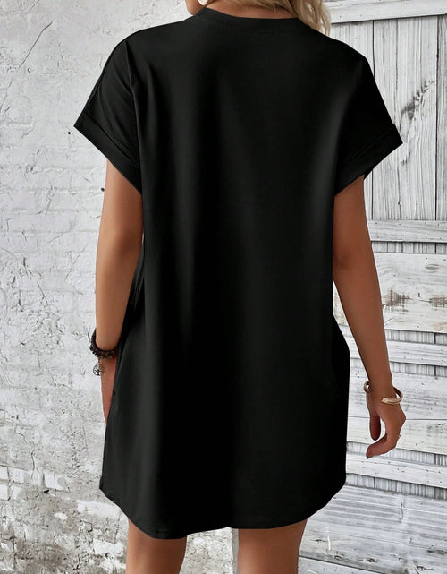 Load image into Gallery viewer, Round Neck Short Sleeve Mini Dress
