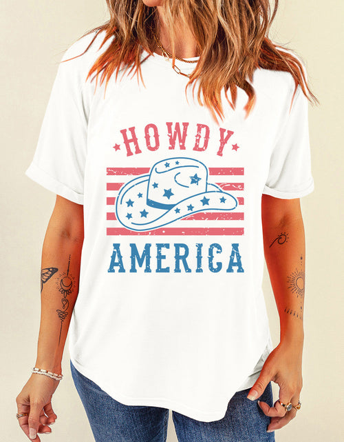 Load image into Gallery viewer, Graphic Round Neck Short Sleeve T-Shirt
