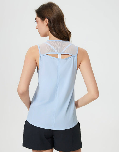 Load image into Gallery viewer, Millennia Cutout Back Round Neck Active Tank
