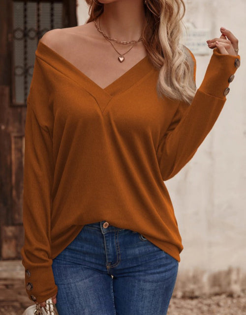 Load image into Gallery viewer, V-Neck Long Sleeve Top
