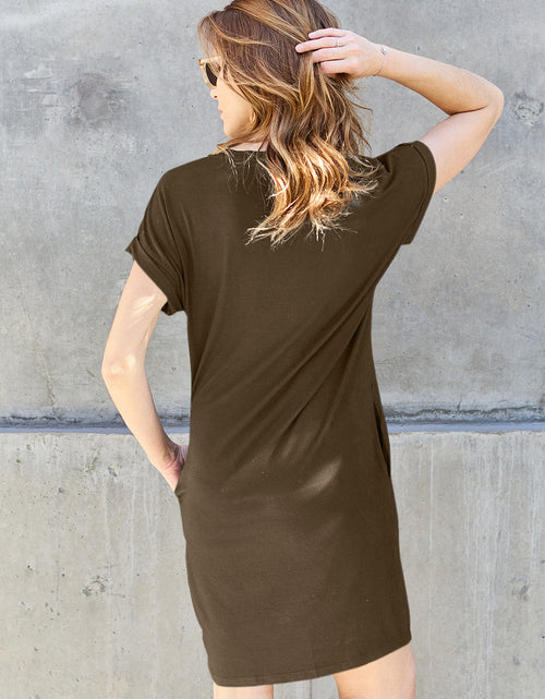 Load image into Gallery viewer, Basic Bae Full Size Round Neck Short Sleeve Dress with Pockets
