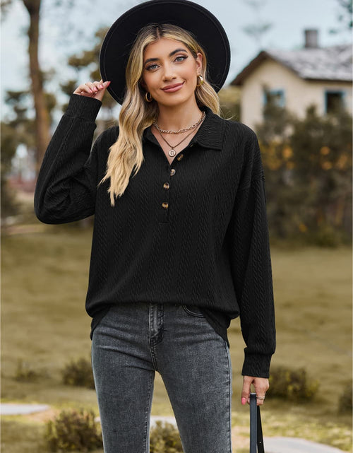 Load image into Gallery viewer, Collared Neck Long Sleeve Blouse
