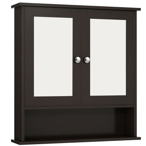 Load image into Gallery viewer, Bathroom Wall Mount Mirror Cabinet Organizer-Brown
