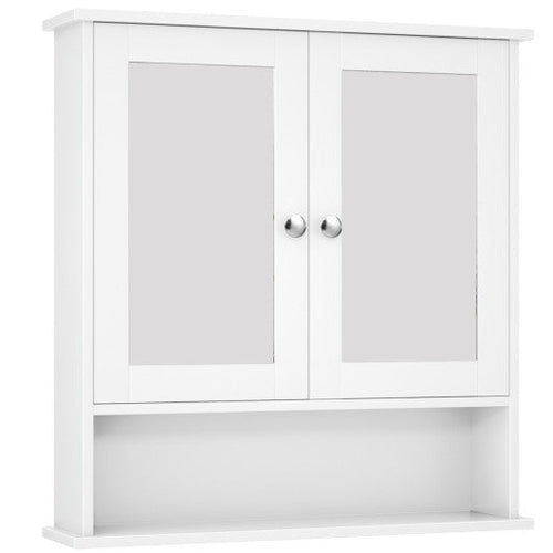 Load image into Gallery viewer, Bathroom Wall Mount Mirror Cabinet Organizer-White
