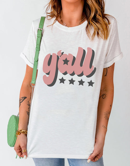 Load image into Gallery viewer, Y'ALL Graphic Round Neck Tee
