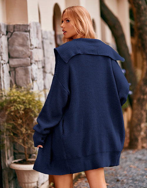 Load image into Gallery viewer, Dropped Shoulder Long Sleeve Cardigan
