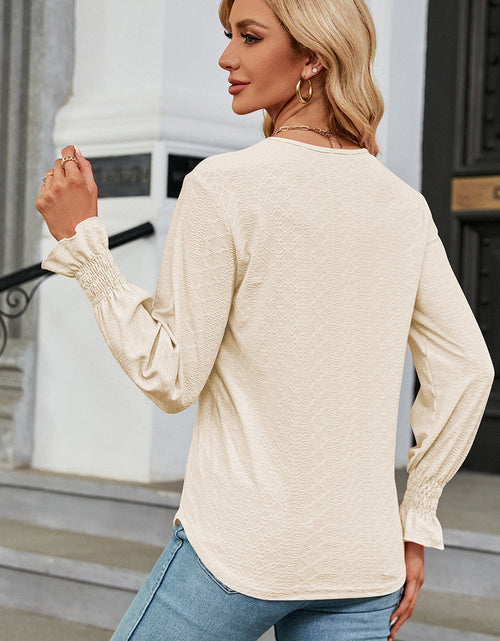 Load image into Gallery viewer, V-Neck Flounce Sleeve T-Shirt
