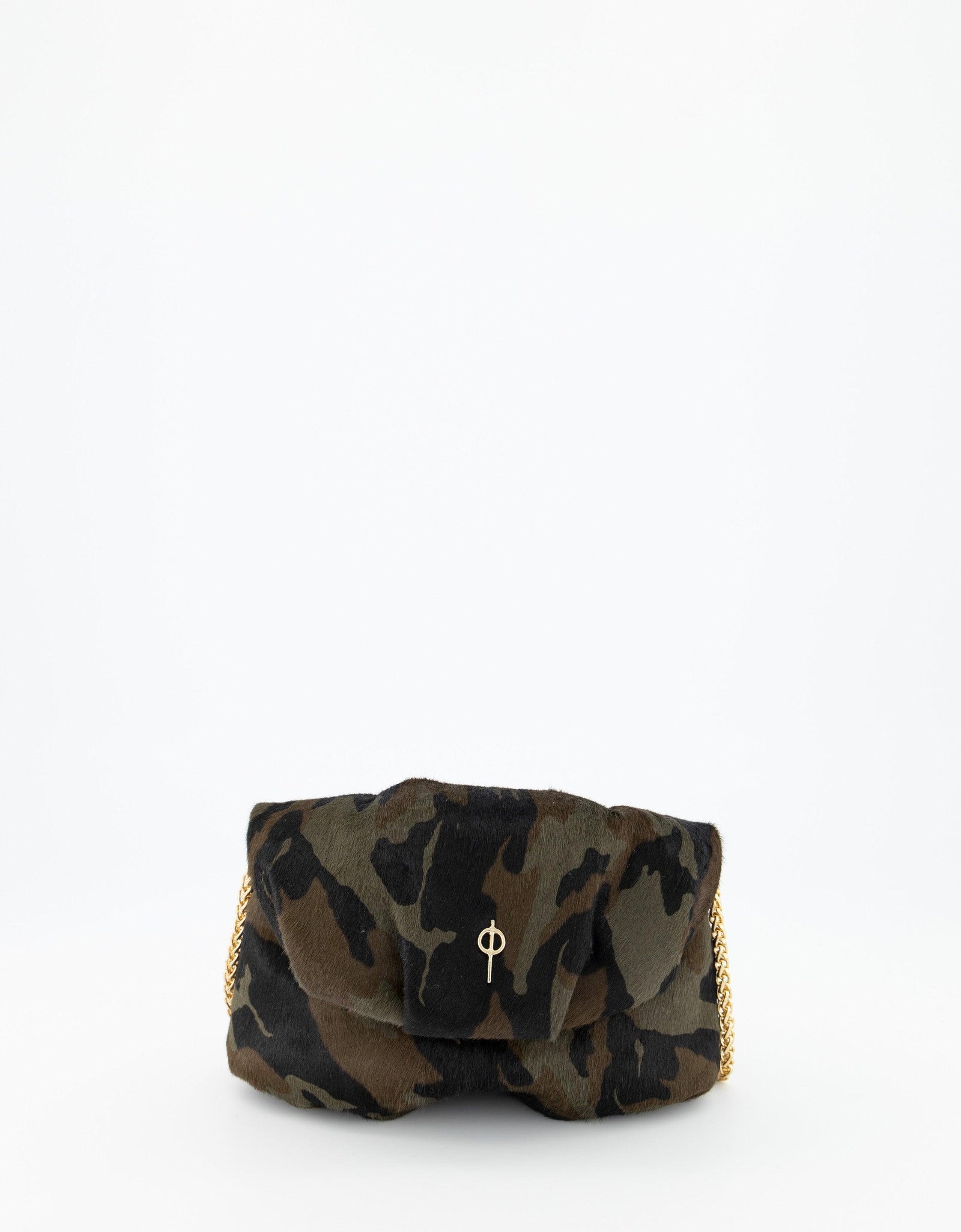 Baby Calf Mini Leda Handbag Soldier by Ladiesse