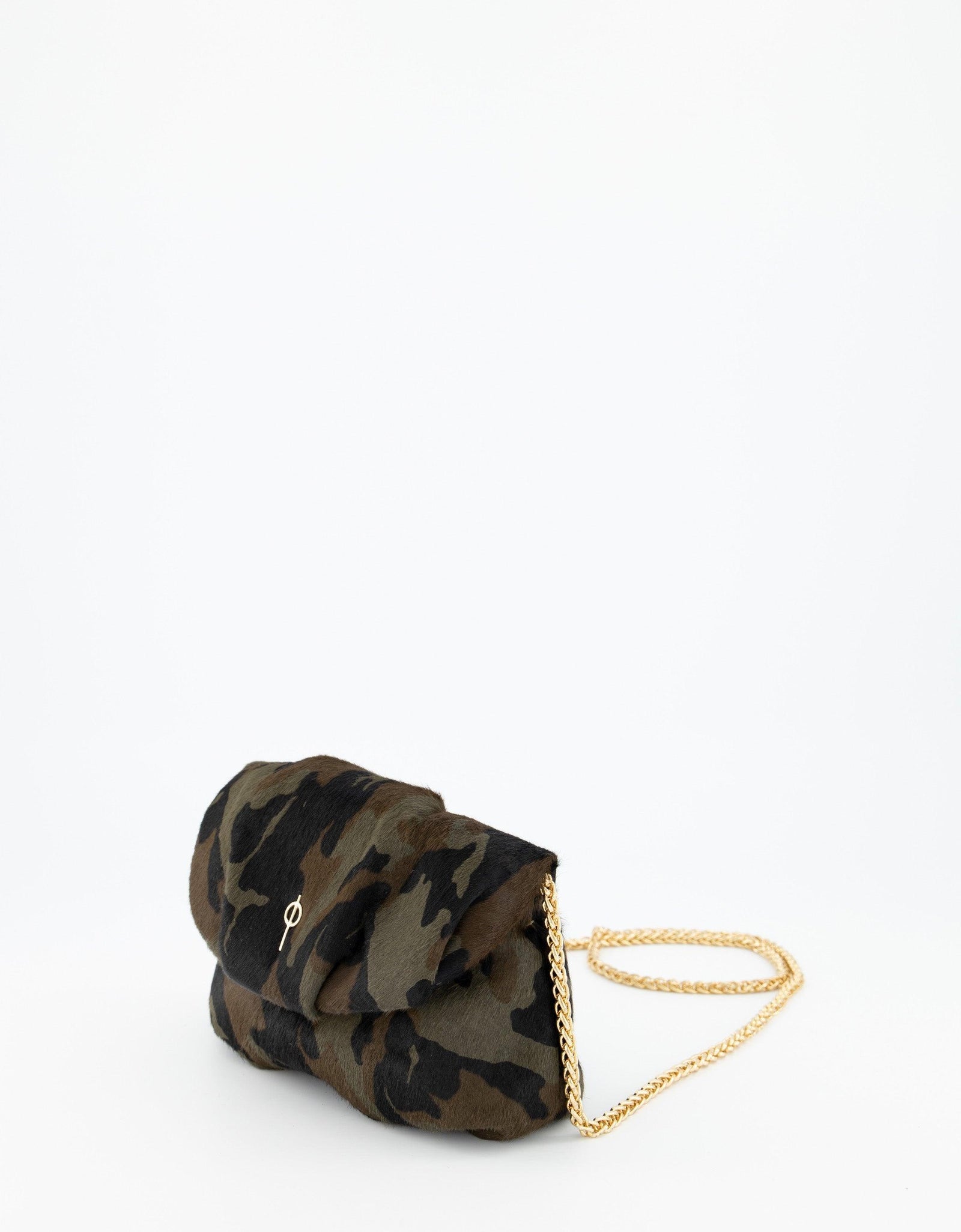 Baby Calf Mini Leda Handbag Soldier by Ladiesse