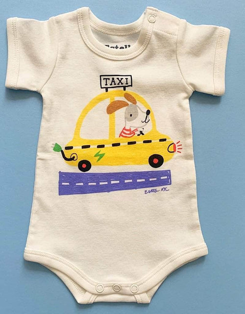 Load image into Gallery viewer, Organic Baby One-Piece - Taxi by Estella
