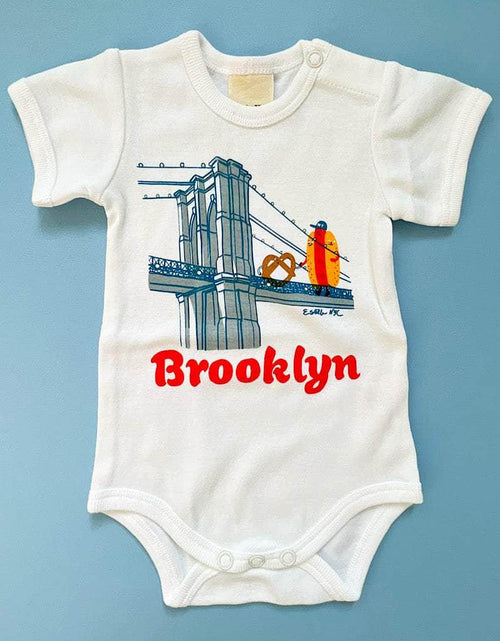 Load image into Gallery viewer, Organic Baby Onesie-Brooklyn Buddies by Estella
