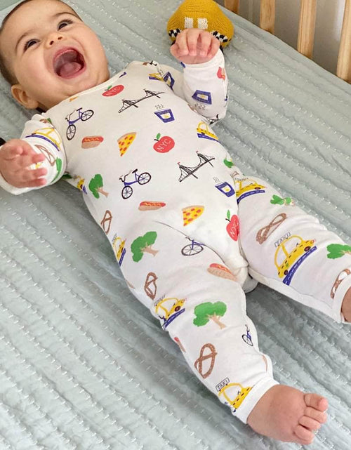 Load image into Gallery viewer, Organic Baby Romper Onesie - New York City All Over Print by Estella

