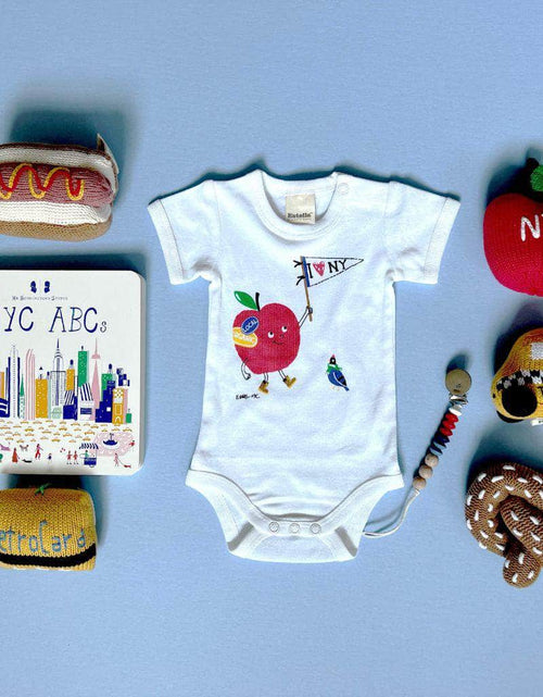Load image into Gallery viewer, "I Love NY" Baby Gift Set-Rattles, Onesie, Pacifier Clip, and Baby Book by Estella
