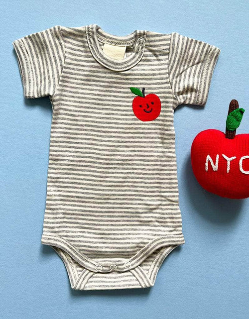 Load image into Gallery viewer, Organic Baby Gift Set, Food Onesie &amp; Rattle by Estella
