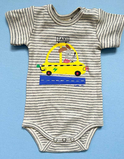 Load image into Gallery viewer, Organic Baby One-Piece - Taxi by Estella
