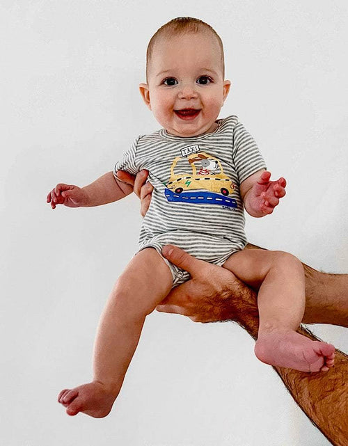 Load image into Gallery viewer, Organic Baby One-Piece - Taxi by Estella
