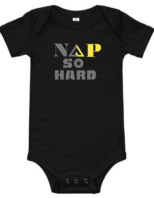Load image into Gallery viewer, NAP SO HARD Baby short sleeve one piece by Proud Libertarian
