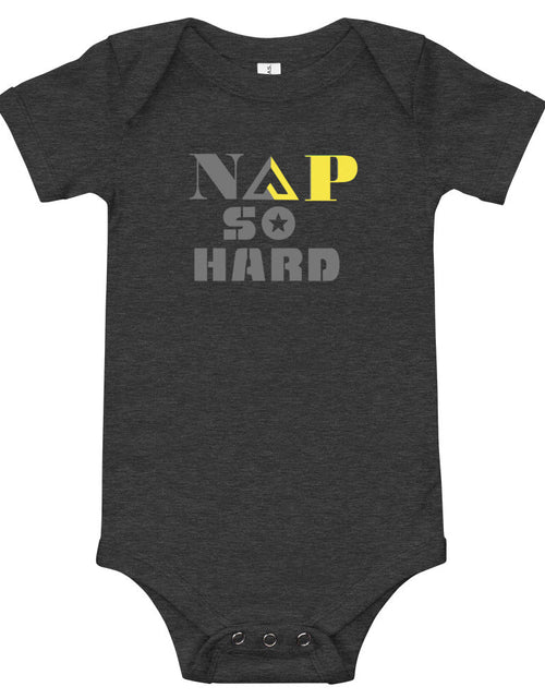 Load image into Gallery viewer, NAP SO HARD Baby short sleeve one piece by Proud Libertarian
