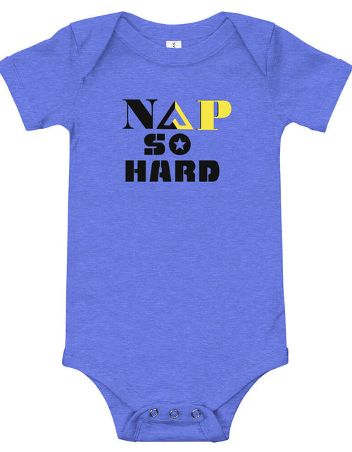 Load image into Gallery viewer, NAP SO HARD Baby short sleeve one piece by Proud Libertarian
