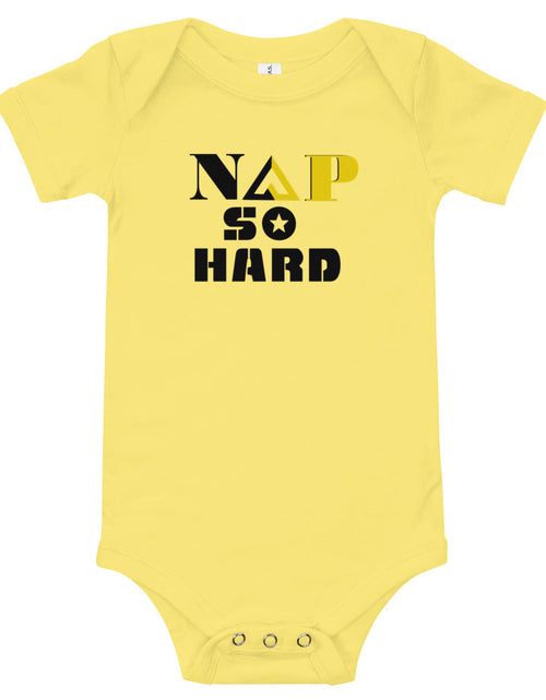 Load image into Gallery viewer, NAP SO HARD Baby short sleeve one piece by Proud Libertarian
