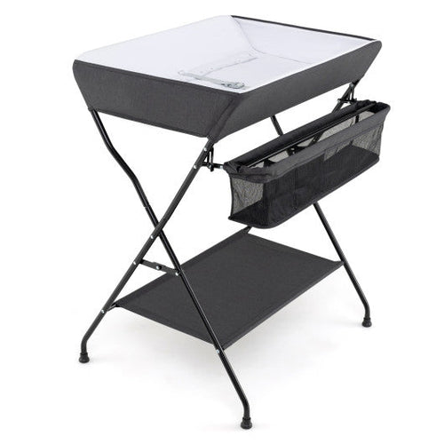 Load image into Gallery viewer, Baby Storage Folding Diaper Changing Table-Black
