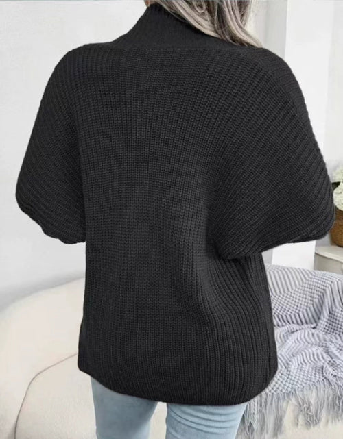 Load image into Gallery viewer, Open Front Lantern Sleeve Cardigan
