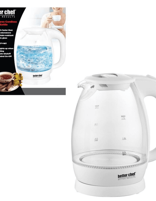Load image into Gallery viewer, Better Chef 7-Cup Cordless Borosilicate Glass Electric Kettle with LED Light by Jupiter Gear Home
