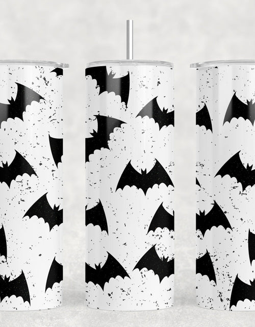 Load image into Gallery viewer, Bats - 20 oz Steel Skinny Tumbler - Optional Blue Tooth Speaker - Speaker Color will Vary by Rowdy Ridge Co
