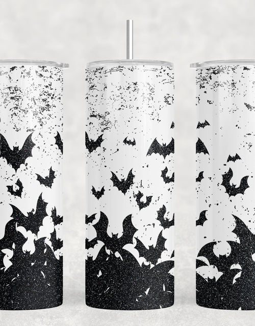 Load image into Gallery viewer, Bats - 20 oz Steel Skinny Tumbler - Optional Blue Tooth Speaker - Speaker Color will Vary by Rowdy Ridge Co
