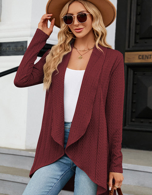 Load image into Gallery viewer, Open Front Long Sleeve Cardigan
