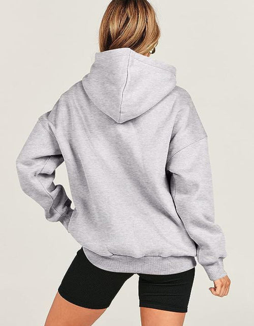 Load image into Gallery viewer, Dropped Shoulder Long Sleeve Hoodie
