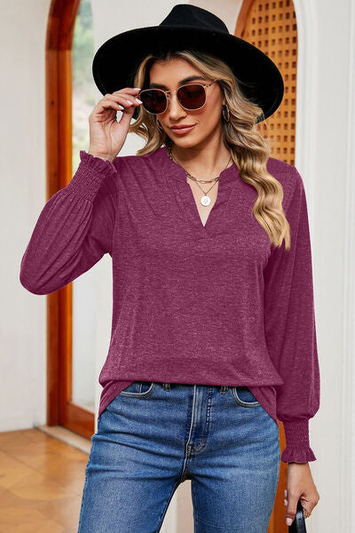 Load image into Gallery viewer, Notched Lantern Sleeve T-Shirt
