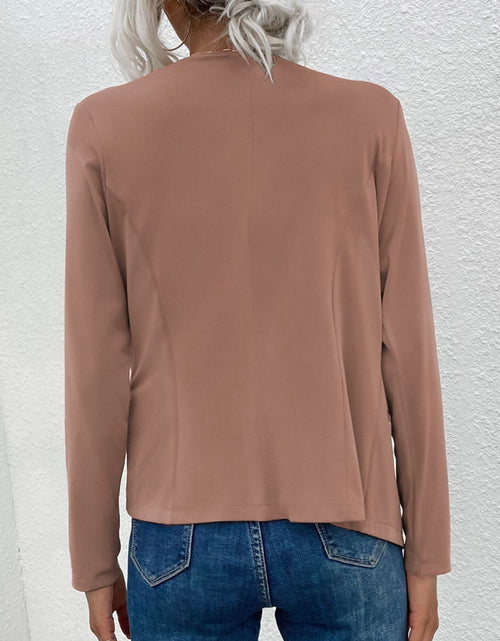 Load image into Gallery viewer, Open Front Zipper Pocket Cardigan
