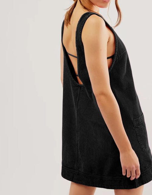 Load image into Gallery viewer, Mandy Round Neck Wide Strap Mini Dress with Pockets
